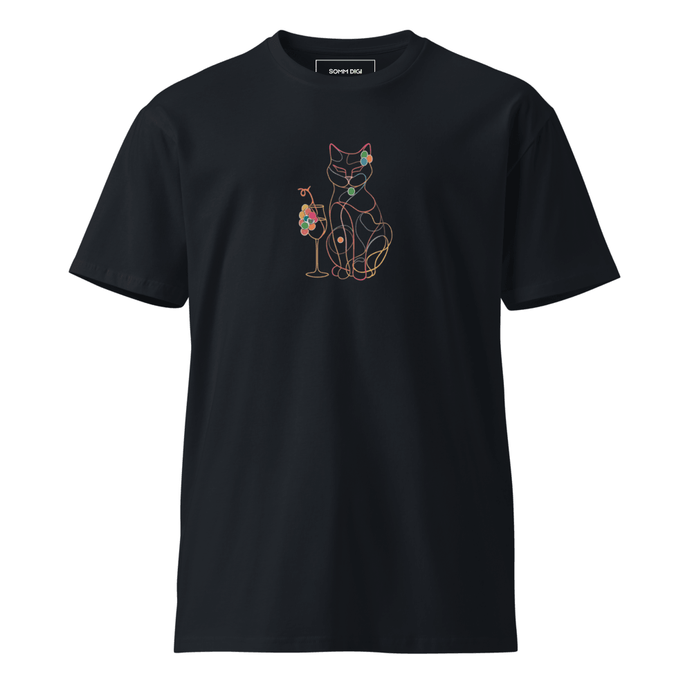 wine t-shirt cat