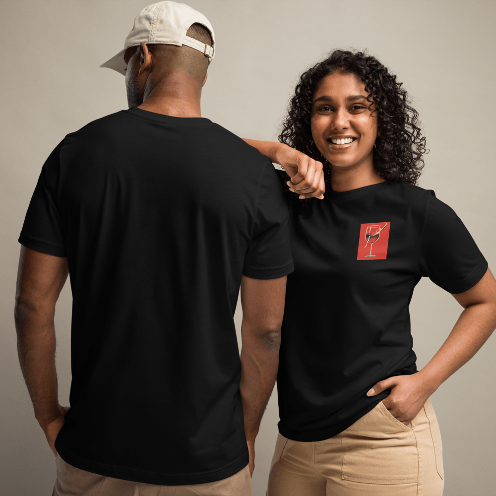 Unisex Premium Wine Glass T-Shirt for the Discerning Enthusiast - SOMM DIGI