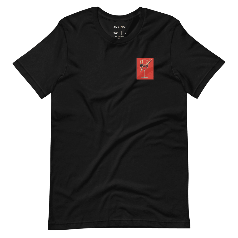 unisex wine glass women t-shirt
