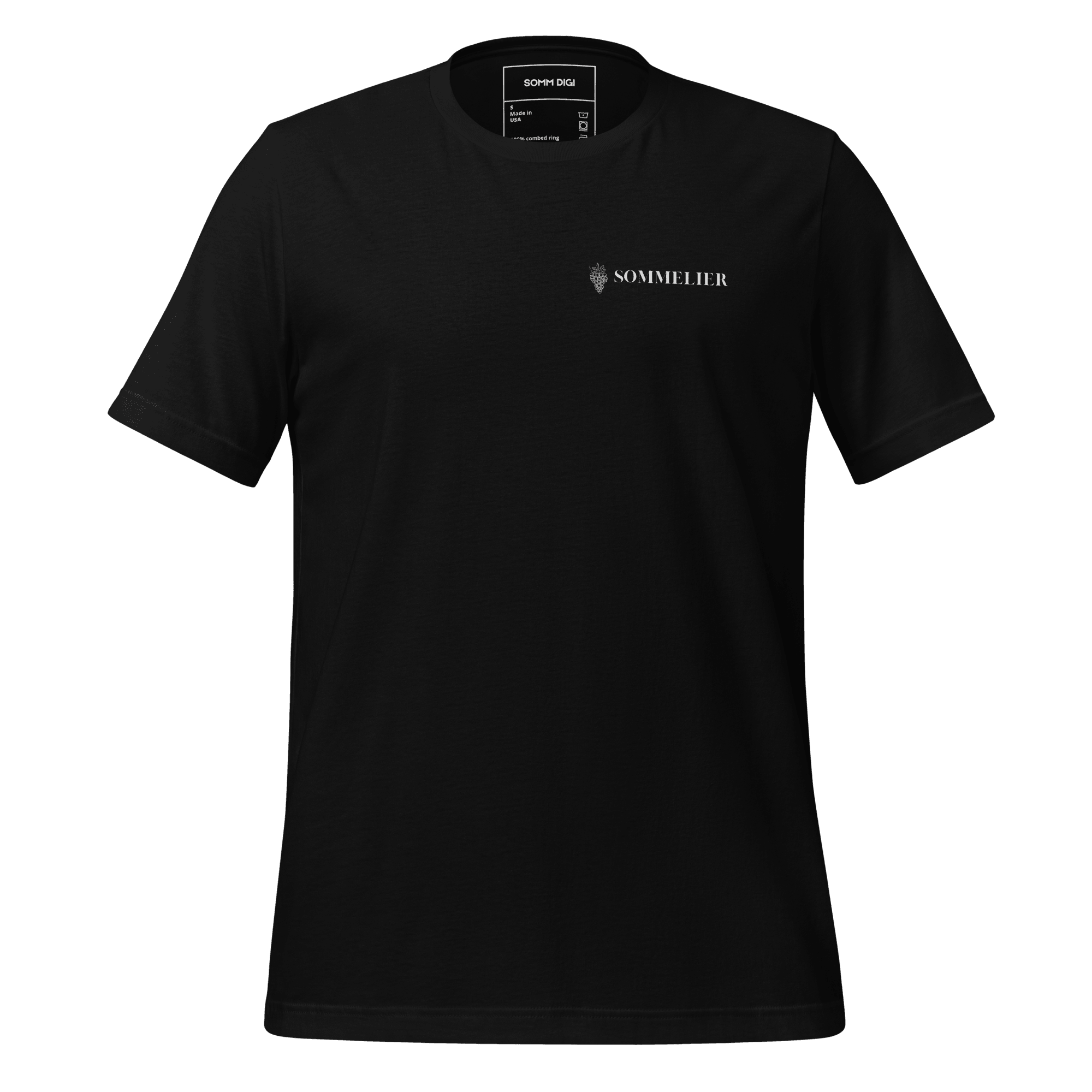 Unisex Classic Sommelier T-Shirt – Minimalist Elegance for SOMMS - SOMM DIGI