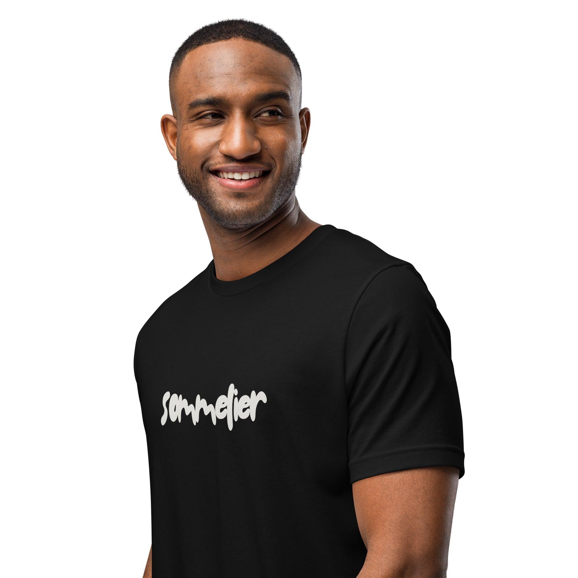 Fluid Sommelier Script T-Shirt – Unisex Style for Sommeliers - SOMM DIGI