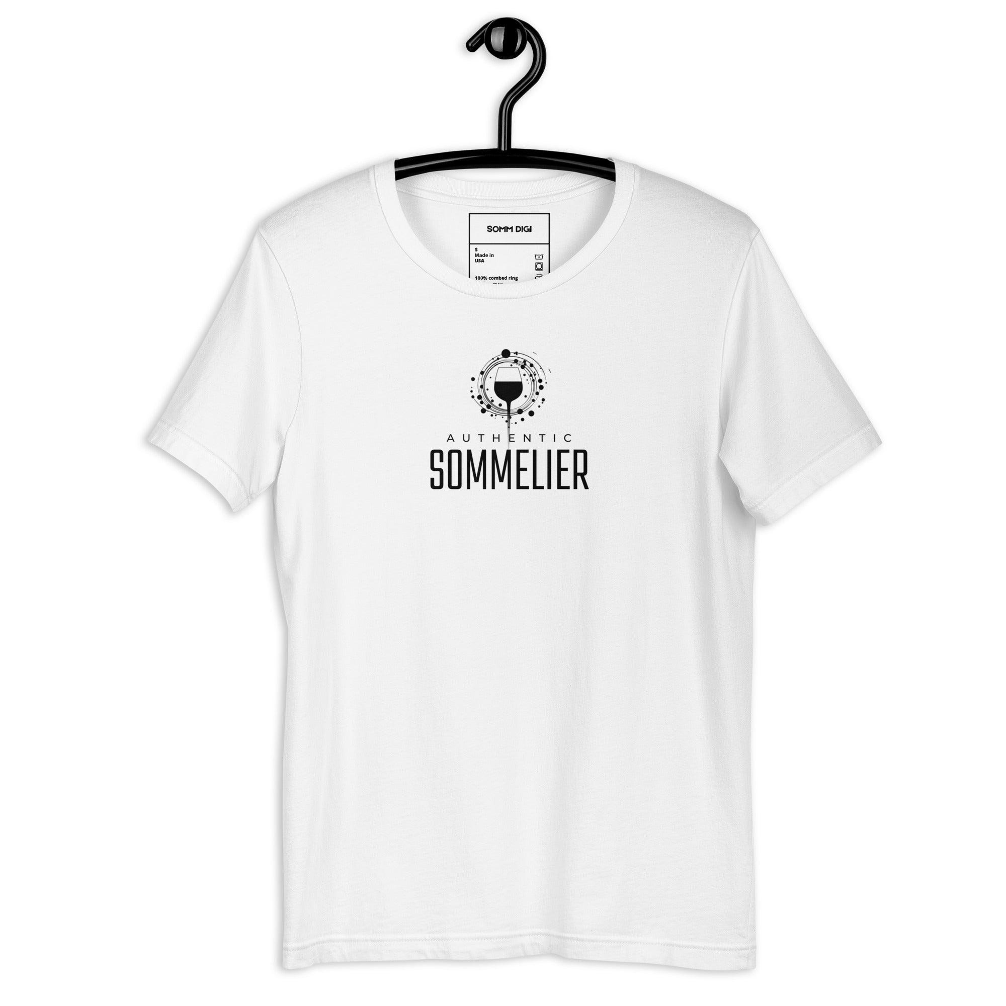 Authentic Sommelier" T-Shirt – Unisex, For True Wine Stewards - SOMM DIGI