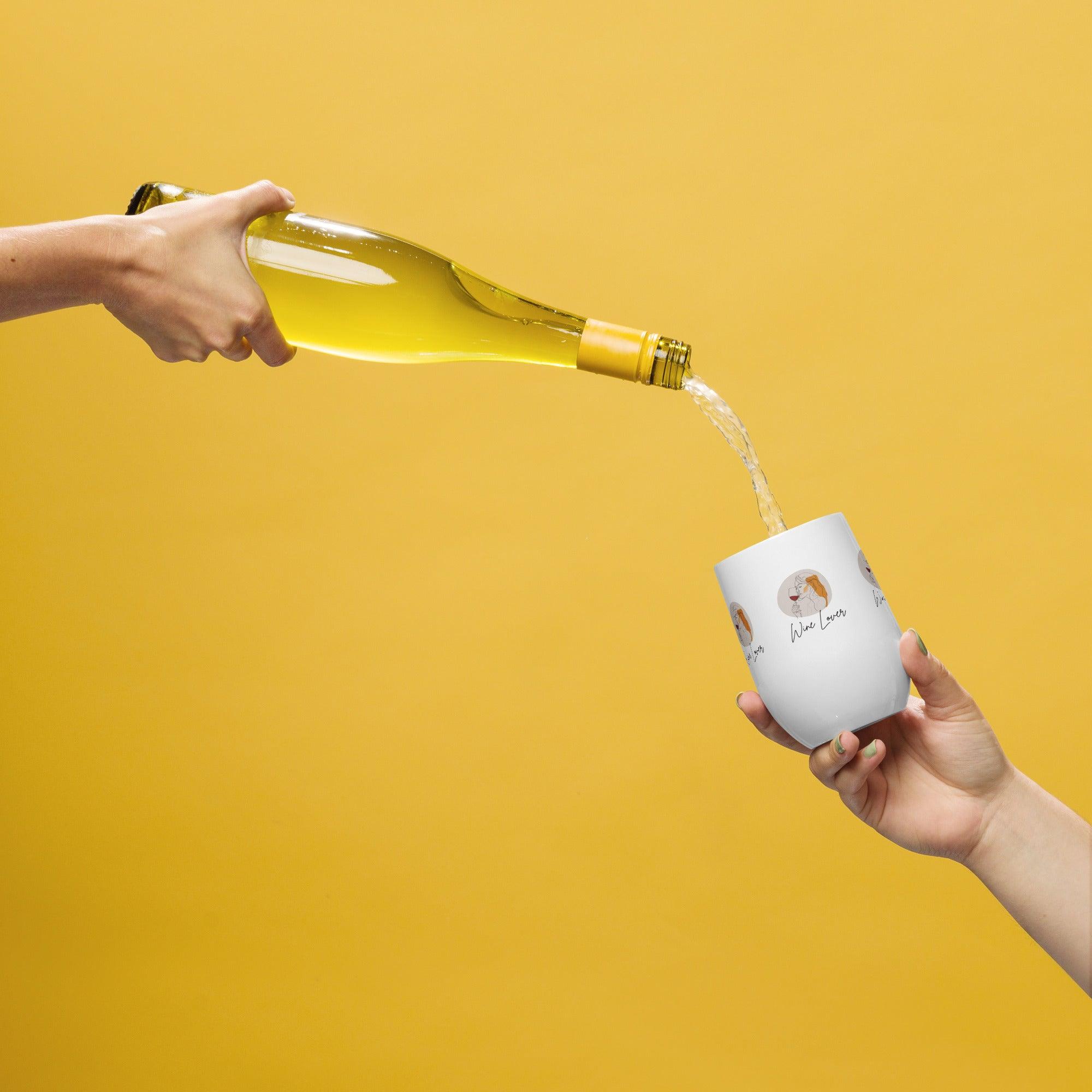 Artisan 'Wine Lover' Custom Wine Tumbler in Stainless Steel - SOMM DIGI