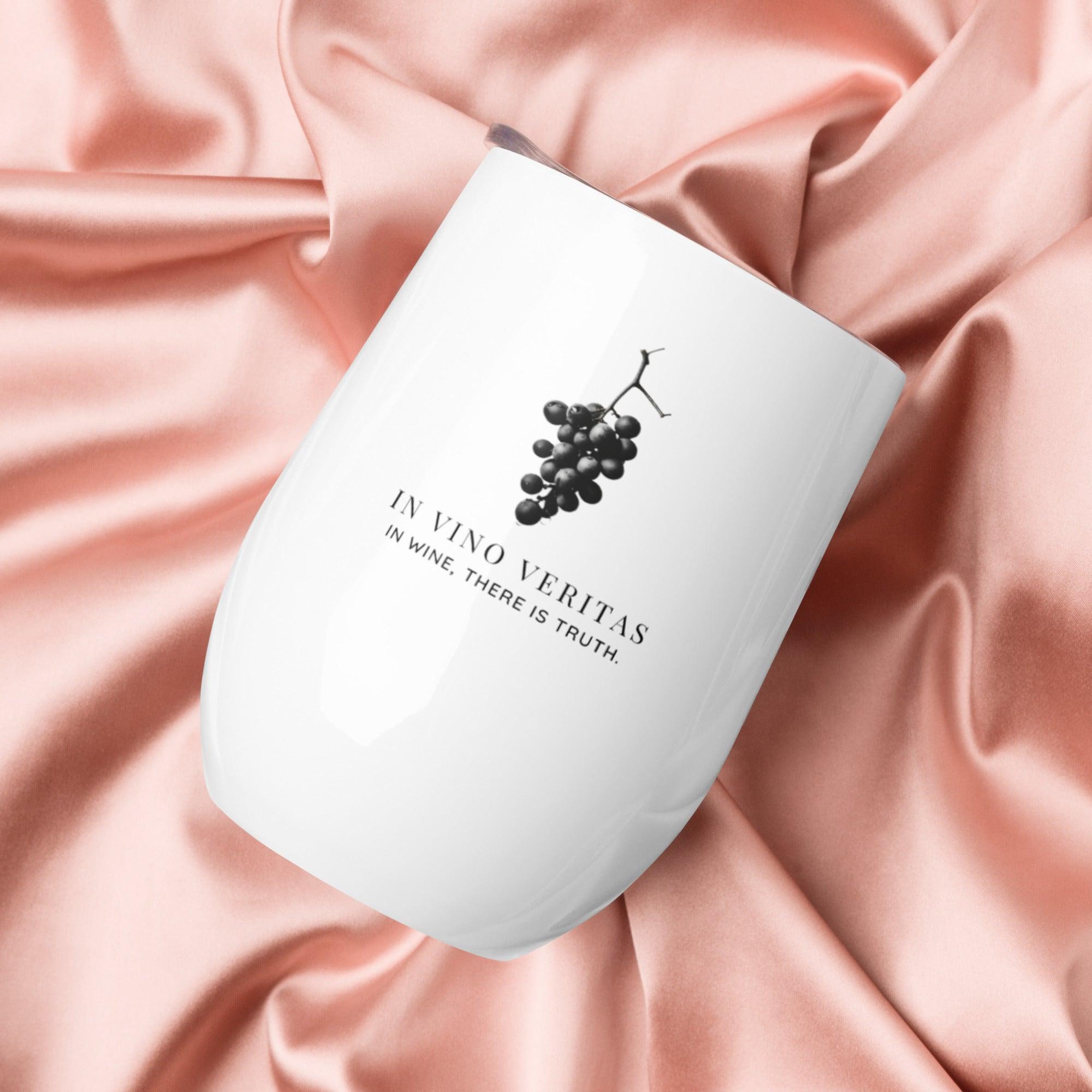 n Vino Veritas Custom Stainless Steel Wine Tumbler