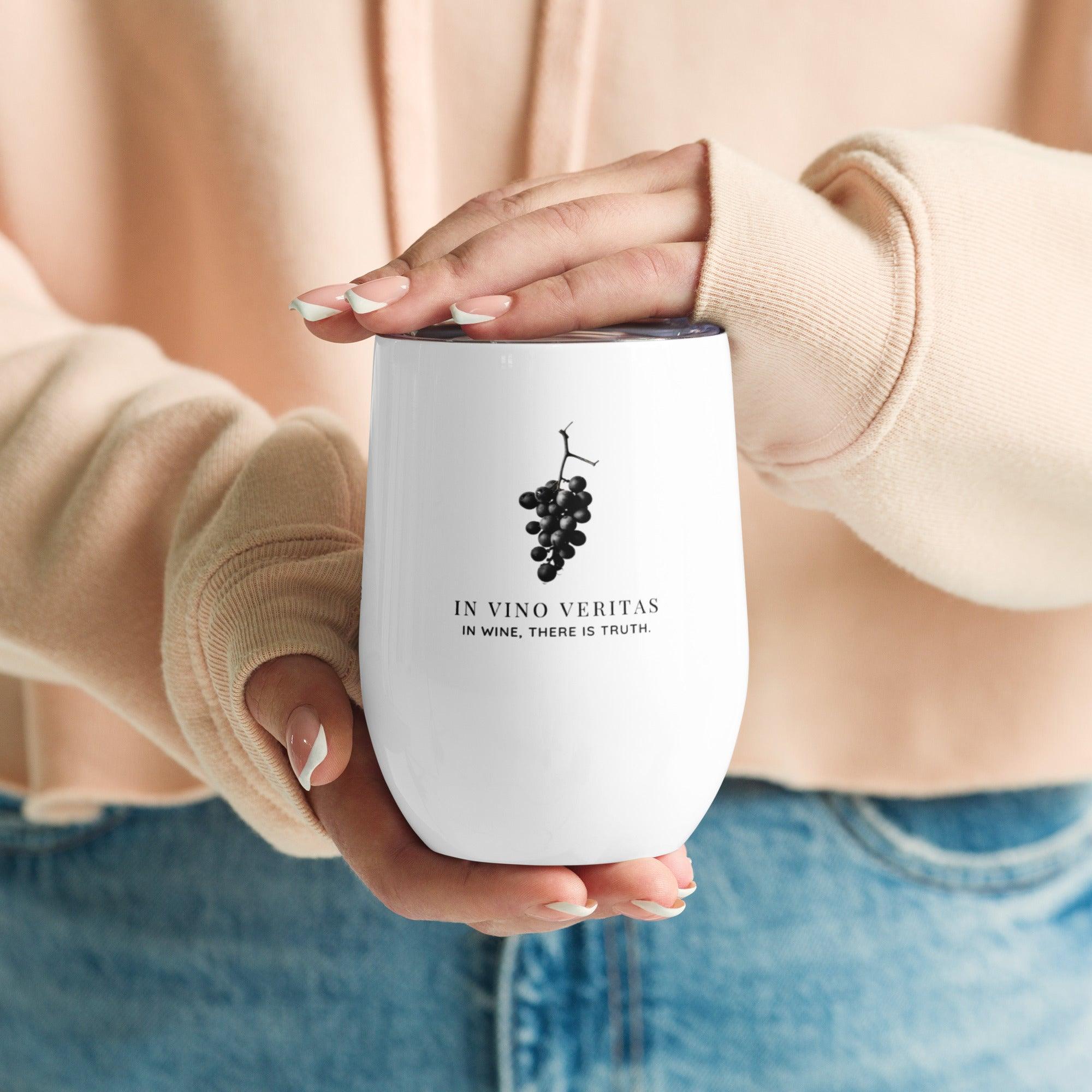 In Vino Veritas Custom Stainless Steel Wine Tumbler - SOMM DIGI