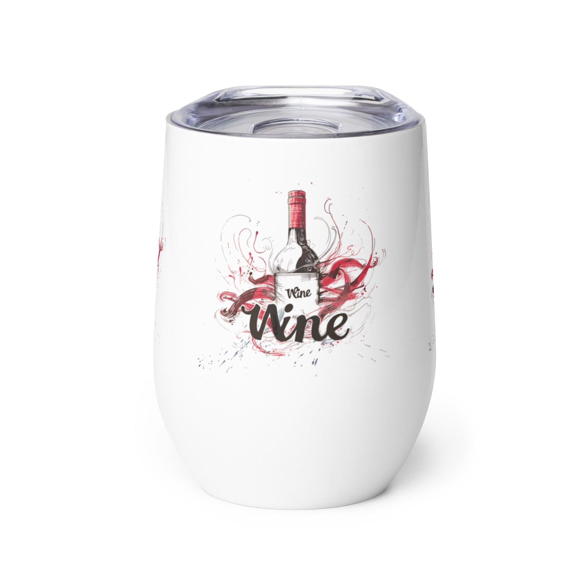 Time for Wine - Artistic Stainless Steel Wine Tumbler - SOMM DIGI