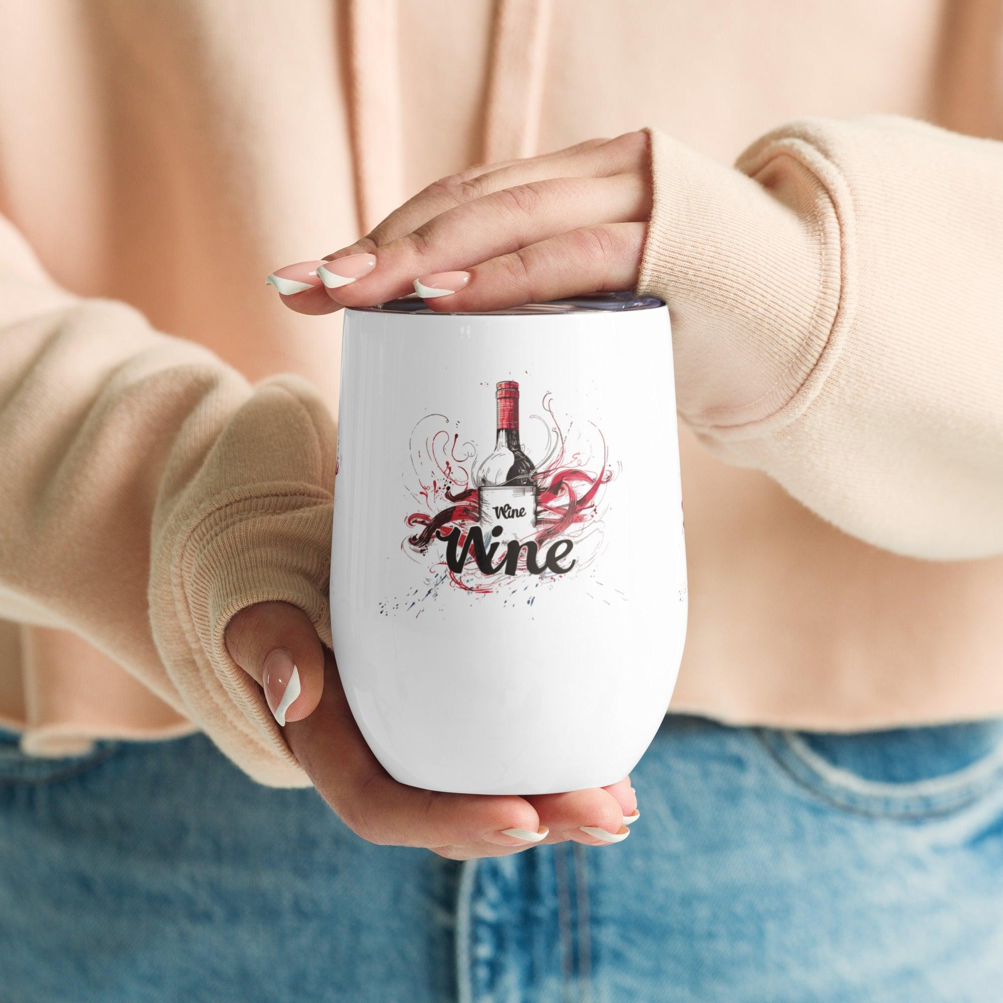 Time for Wine - Artistic Stainless Steel Wine Tumbler
