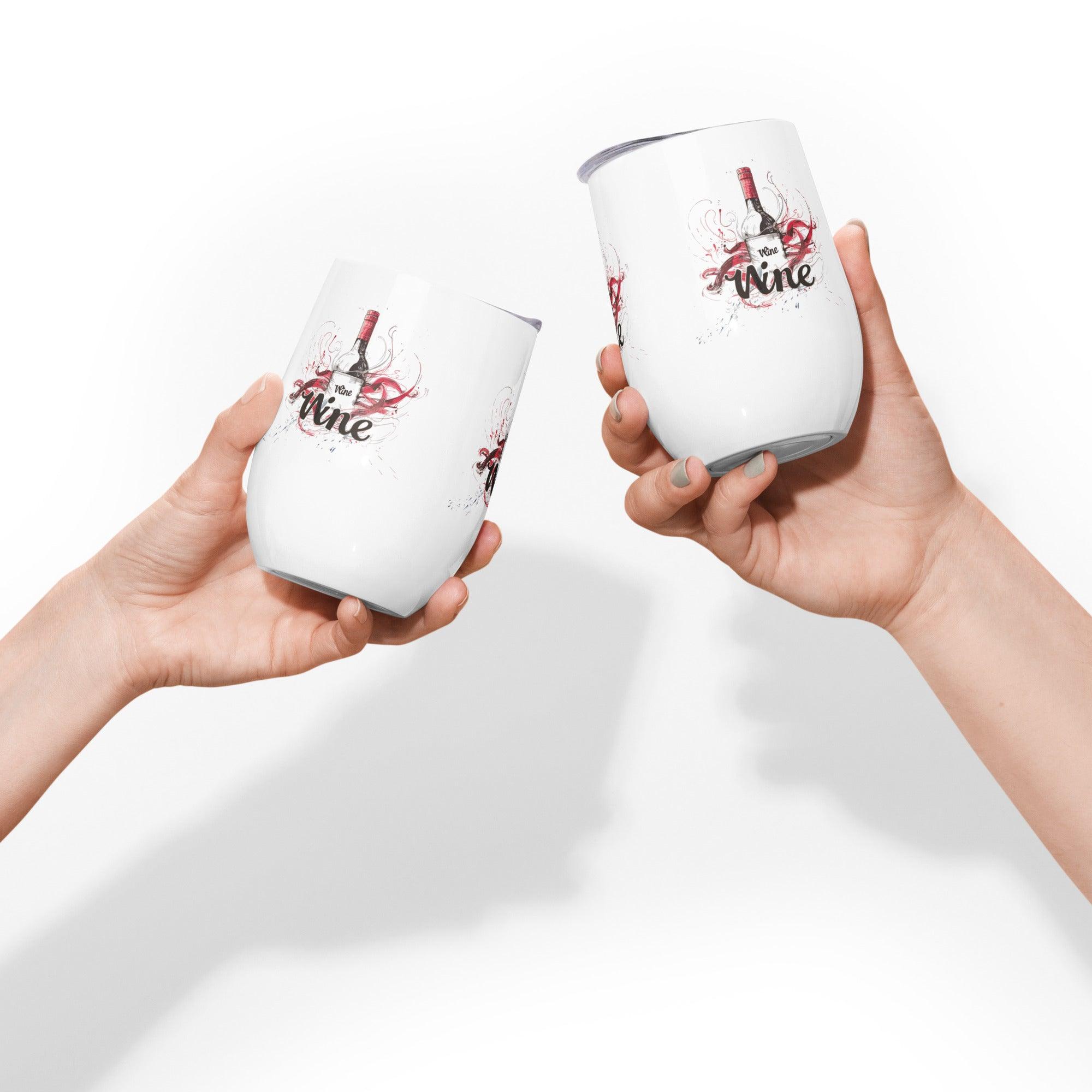 Time for Wine - Artistic Stainless Steel Wine Tumbler
