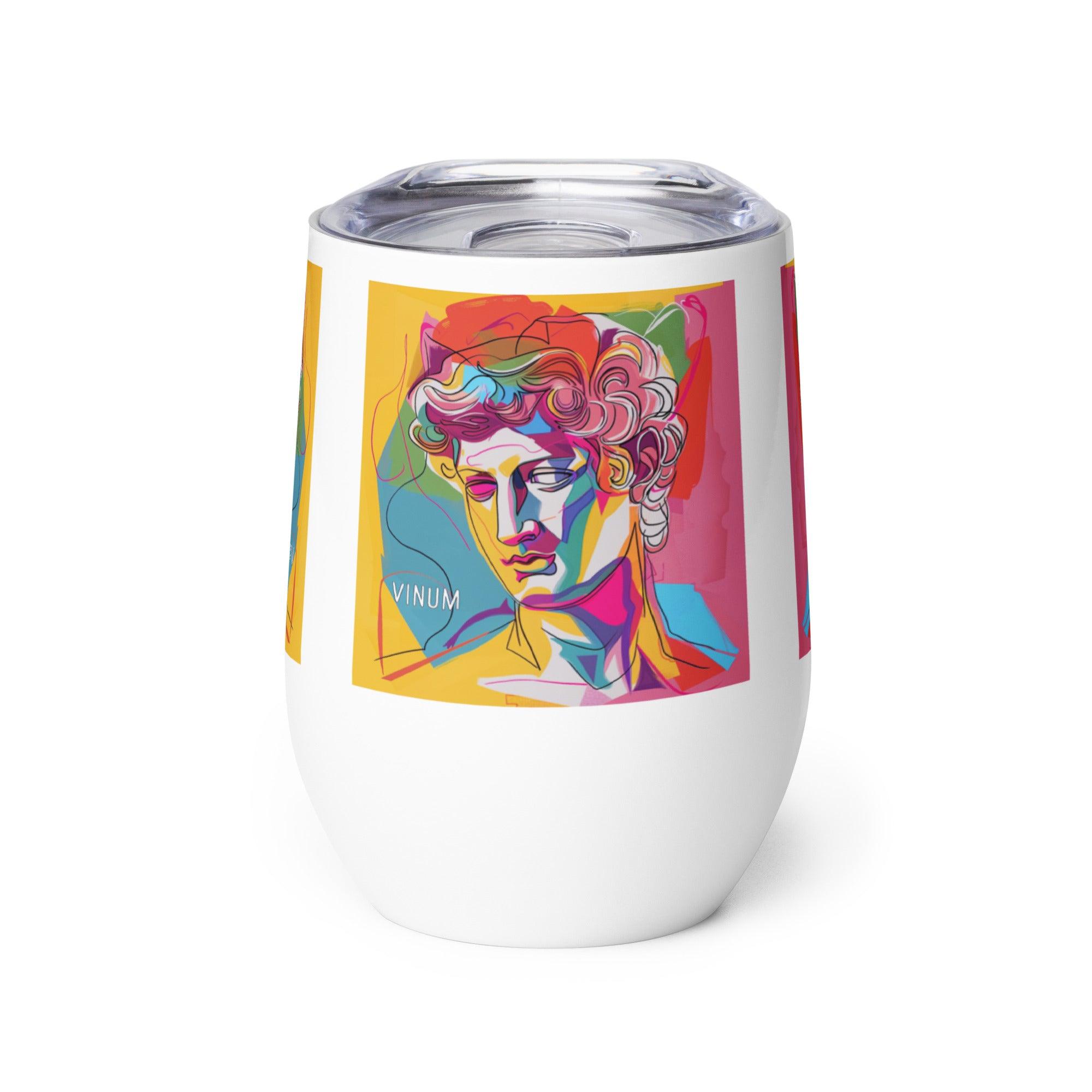 Bacchus-Inspired Artistic Stainless Steel Wine Tumbler