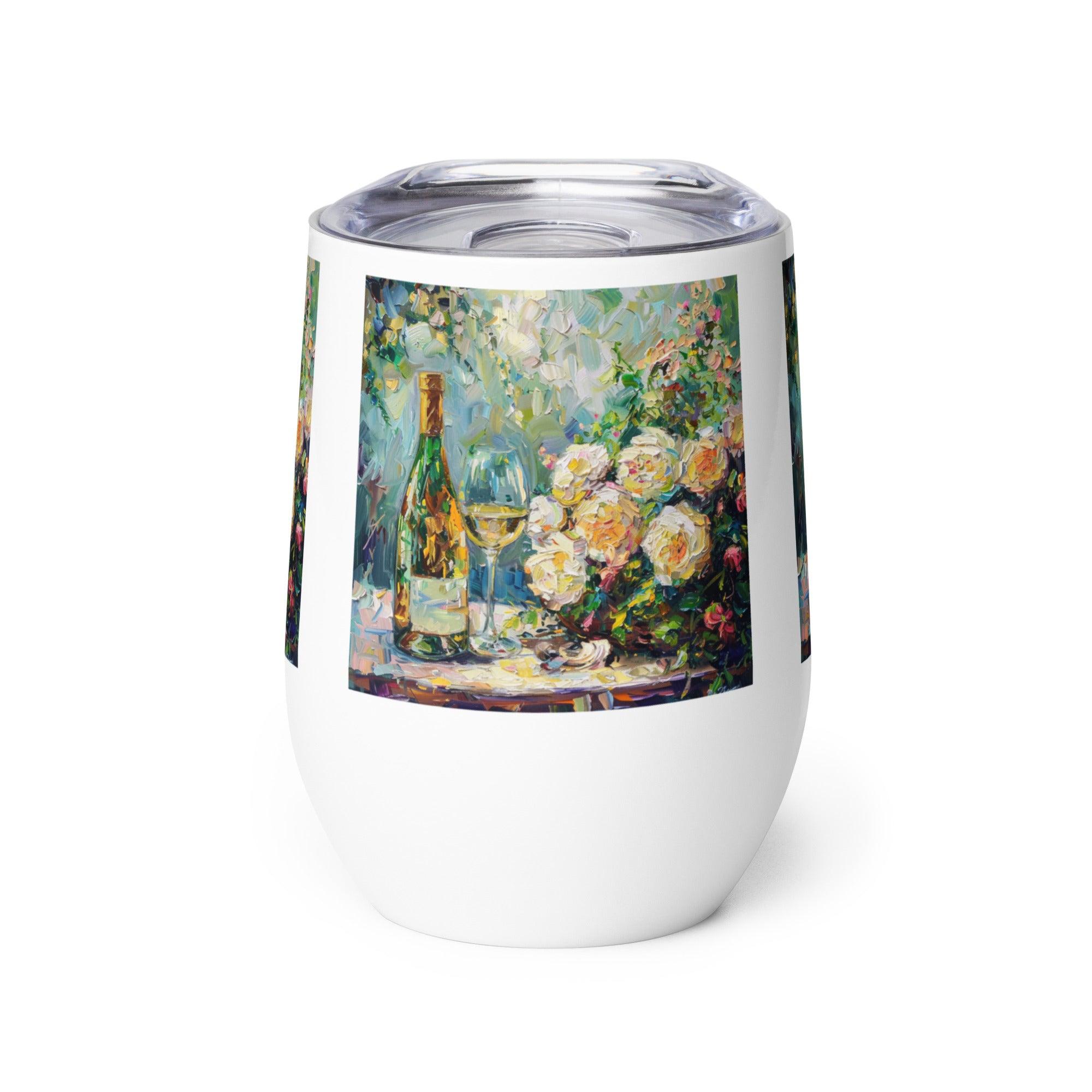 Enchanted Garden Art Stainless Steel Wine Tumbler