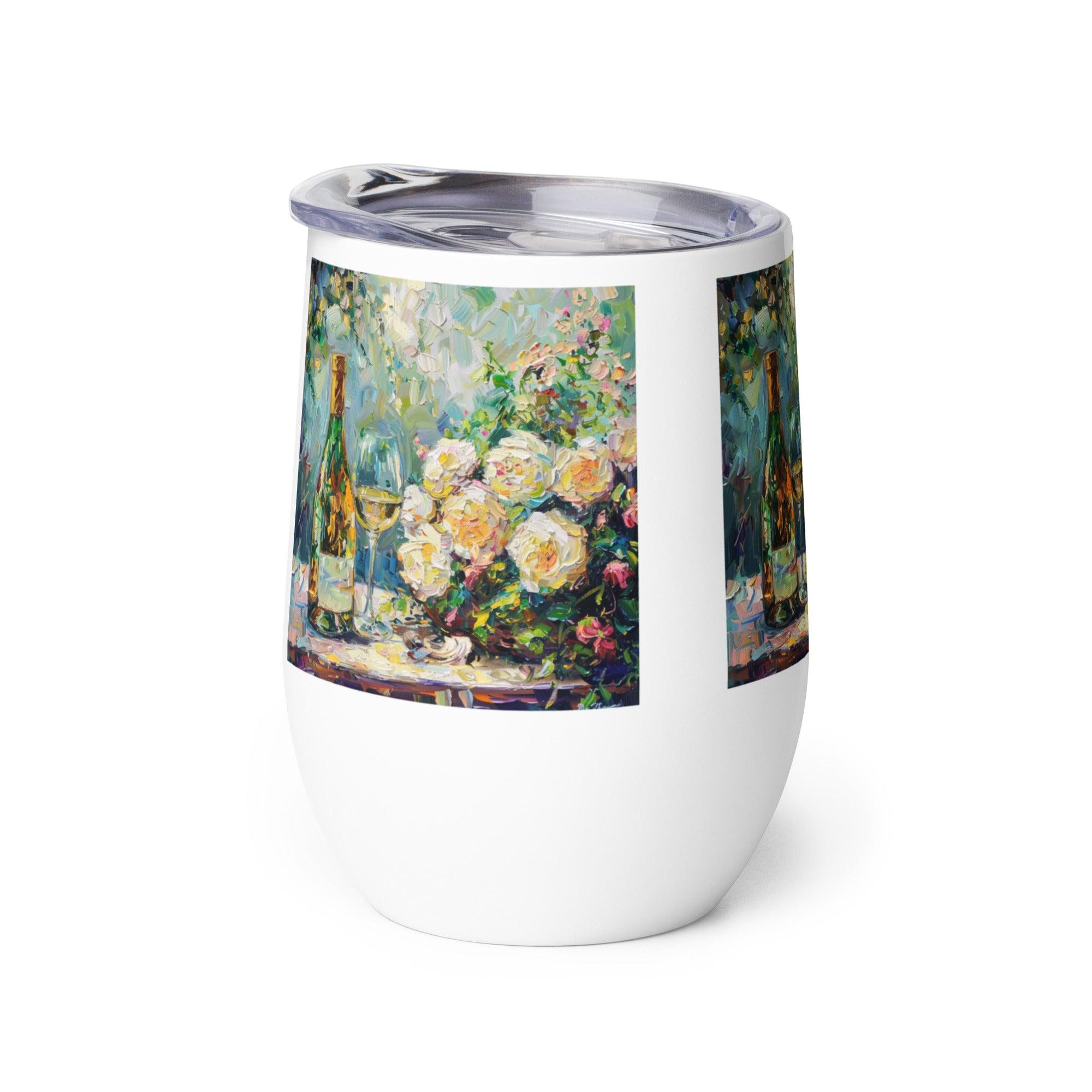 Enchanted Garden Art Stainless Steel Wine Tumbler