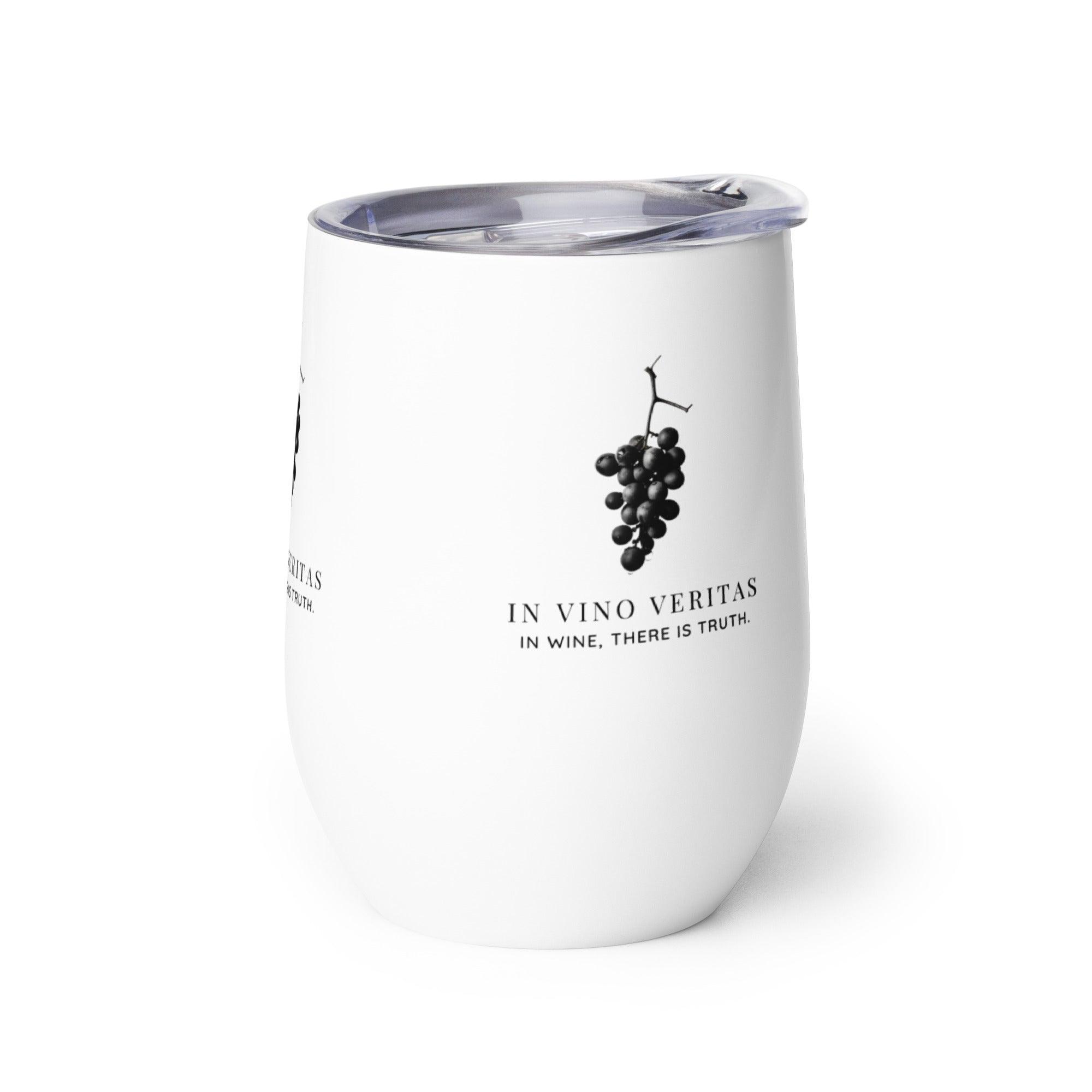 In Vino Veritas Custom Stainless Steel Wine Tumbler - SOMM DIGI
