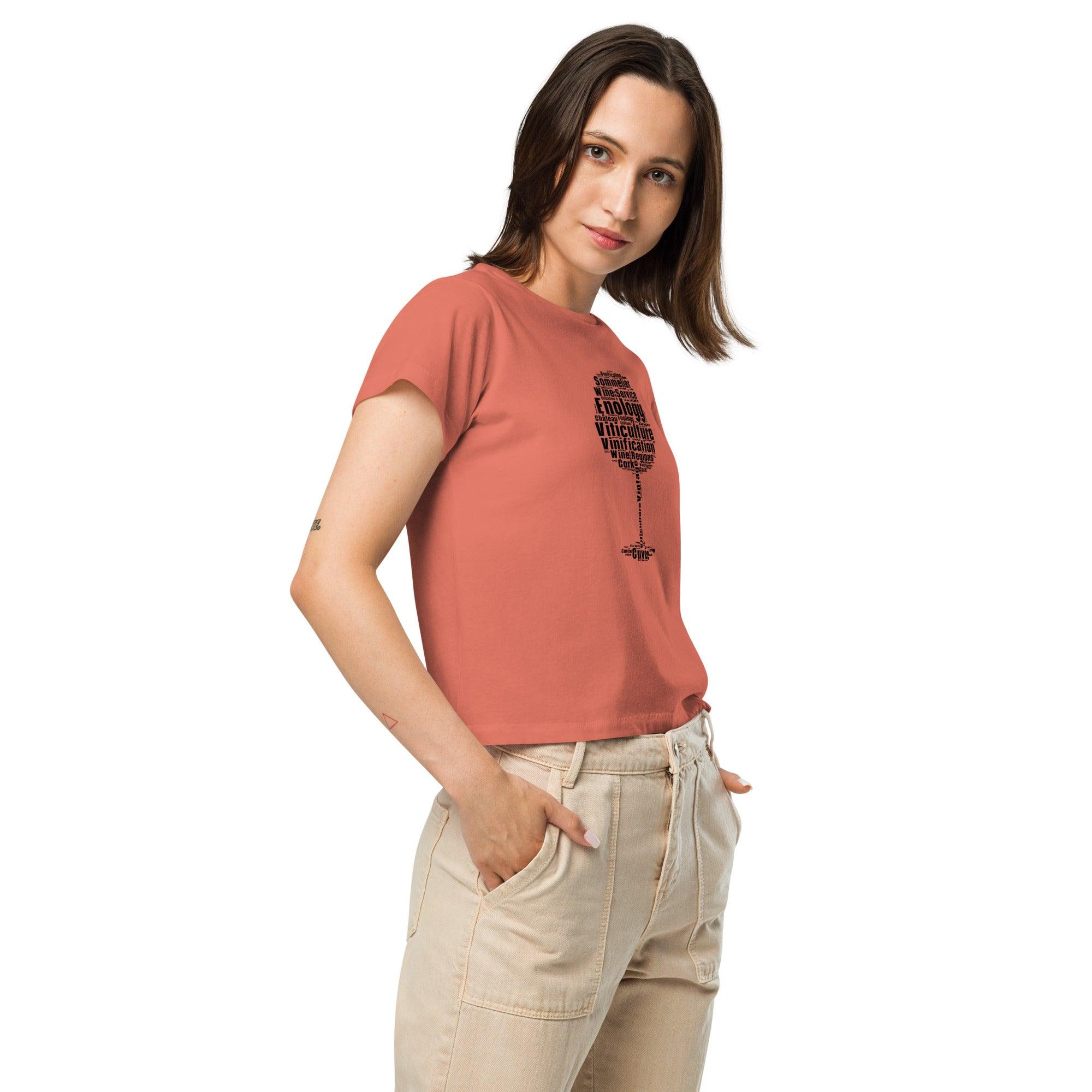Women’s high-waisted t-shirt - SOMM DIGI