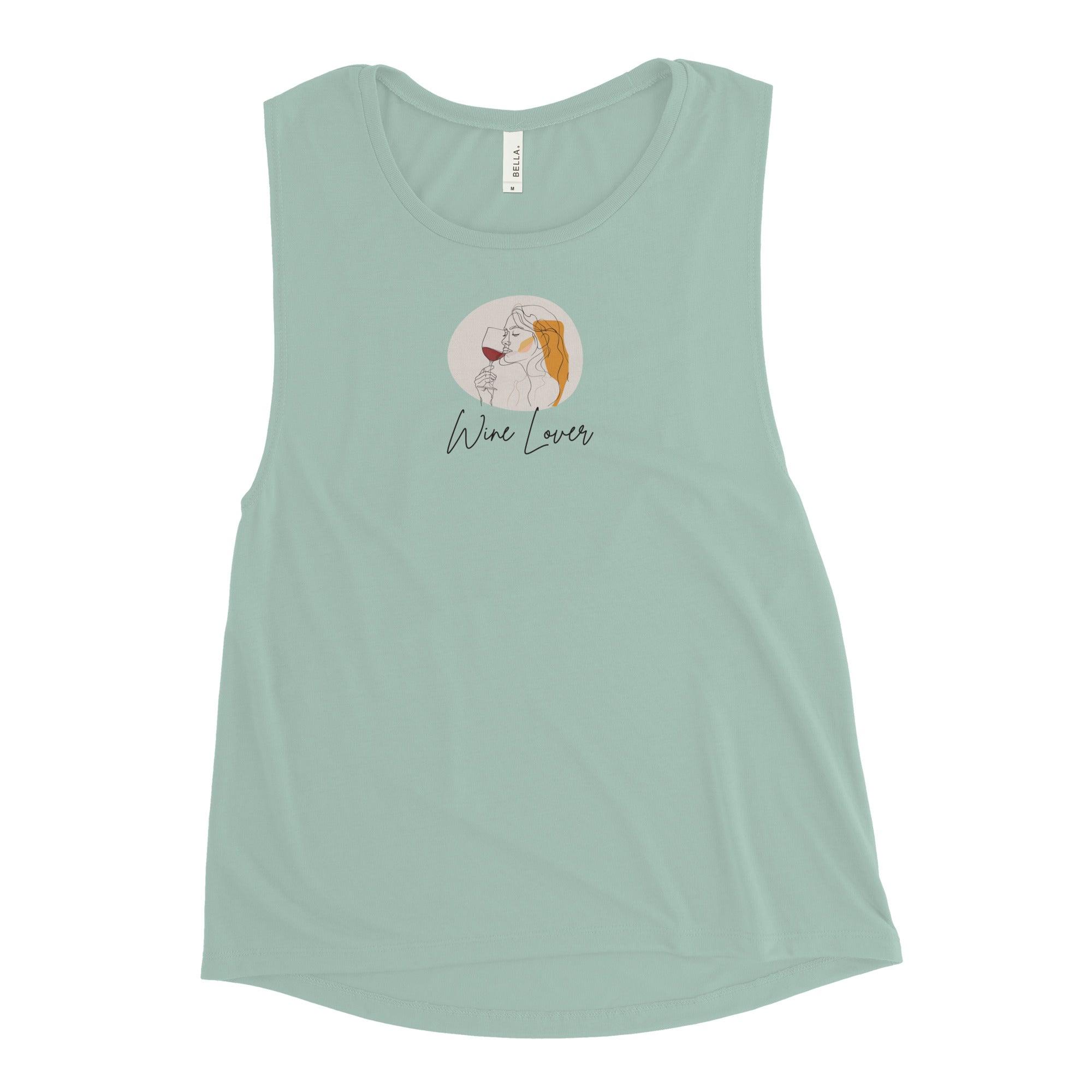Uncork Comfort: 'Wine Lover' Ladies' Muscle Tank - SOMM DIGI