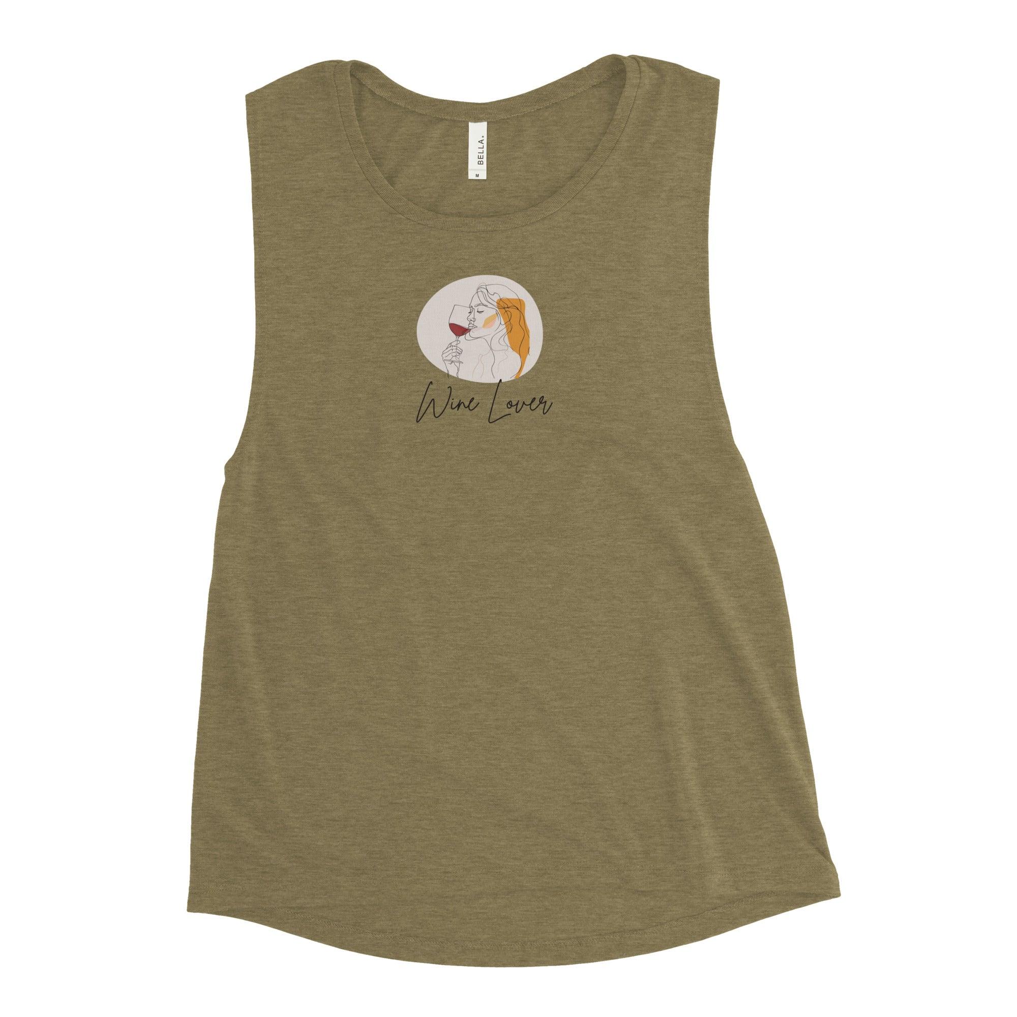 Uncork Comfort: 'Wine Lover' Ladies' Muscle Tank - SOMM DIGI