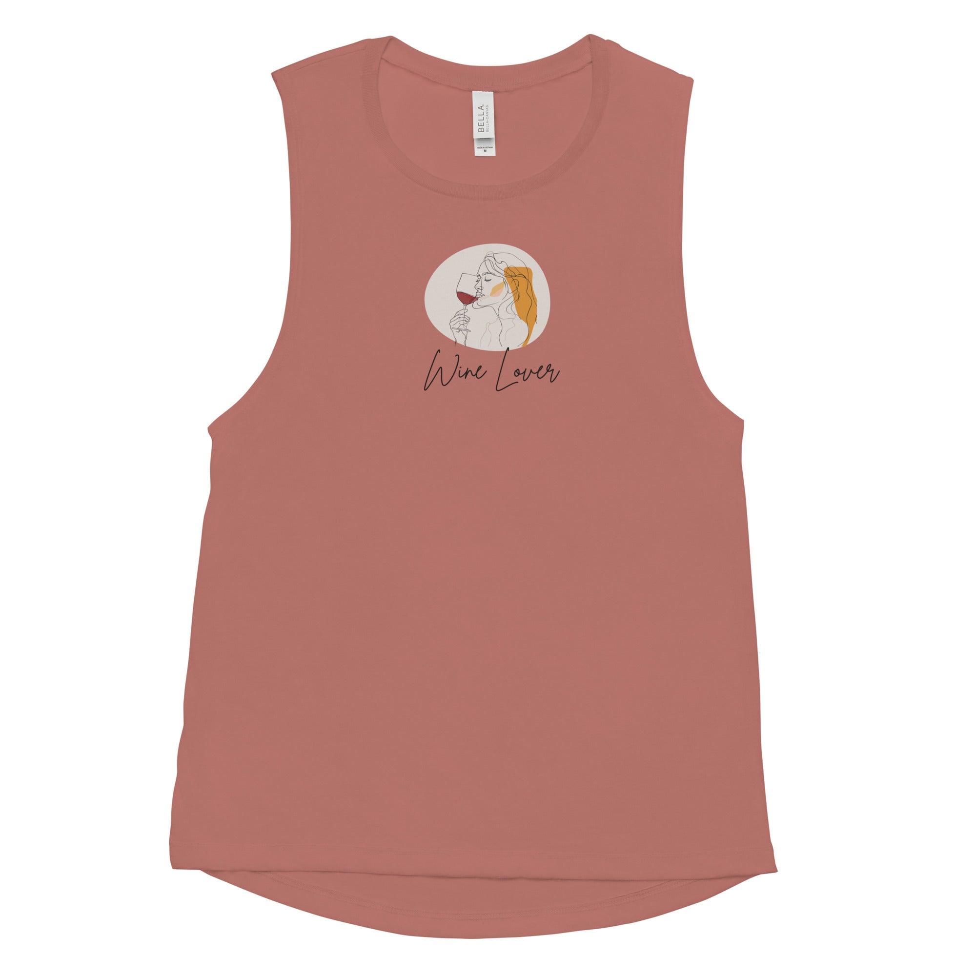 Uncork Comfort: 'Wine Lover' Ladies' Muscle Tank - SOMM DIGI