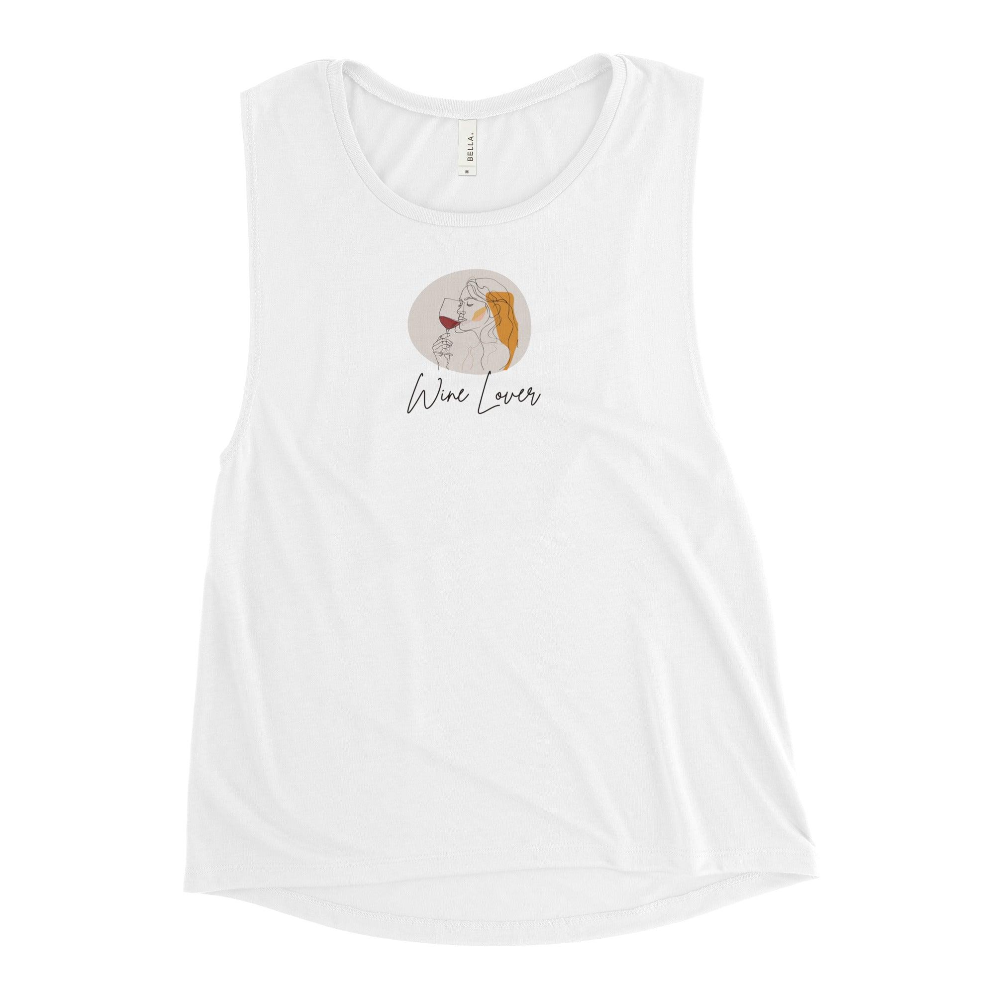 Uncork Comfort: 'Wine Lover' Ladies' Muscle Tank - SOMM DIGI