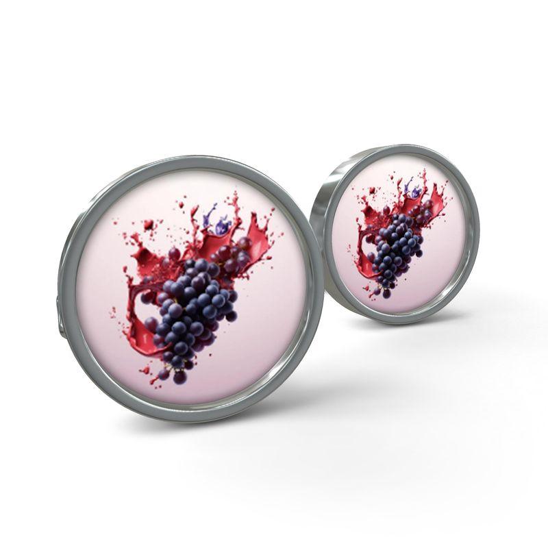 Vintner's Splash Cufflinks - A Toast to Style" - SOMM DIGI