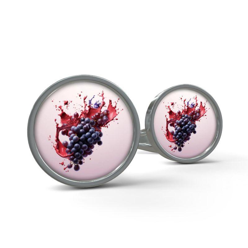 Vintner's Splash Cufflinks - A Toast to Style" - SOMM DIGI