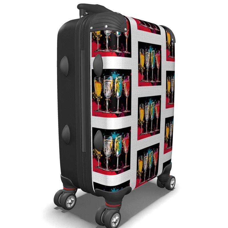 Cheers to Adventure: Colorful Wine Glasses Suitcase - SOMM DIGI