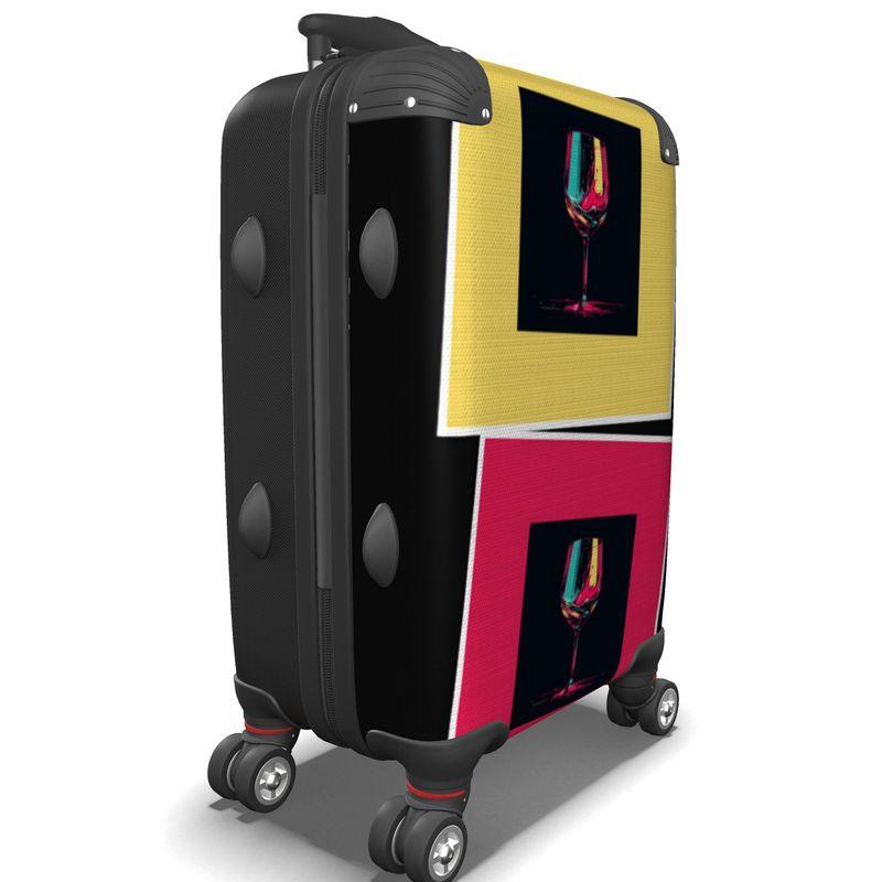 Abstract Vin Art Suitcase - Boldly Toasting to Travel - SOMM DIGI