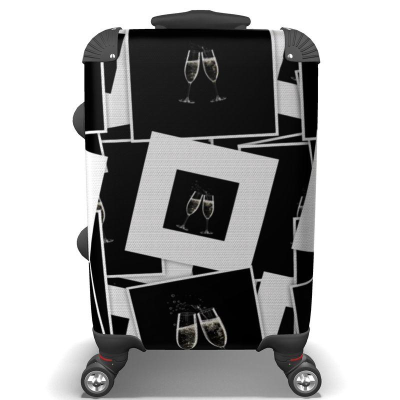 Chic Sparkling Wine Enthusiast Suitcase - Timeless Travel Elegance - SOMM DIGI