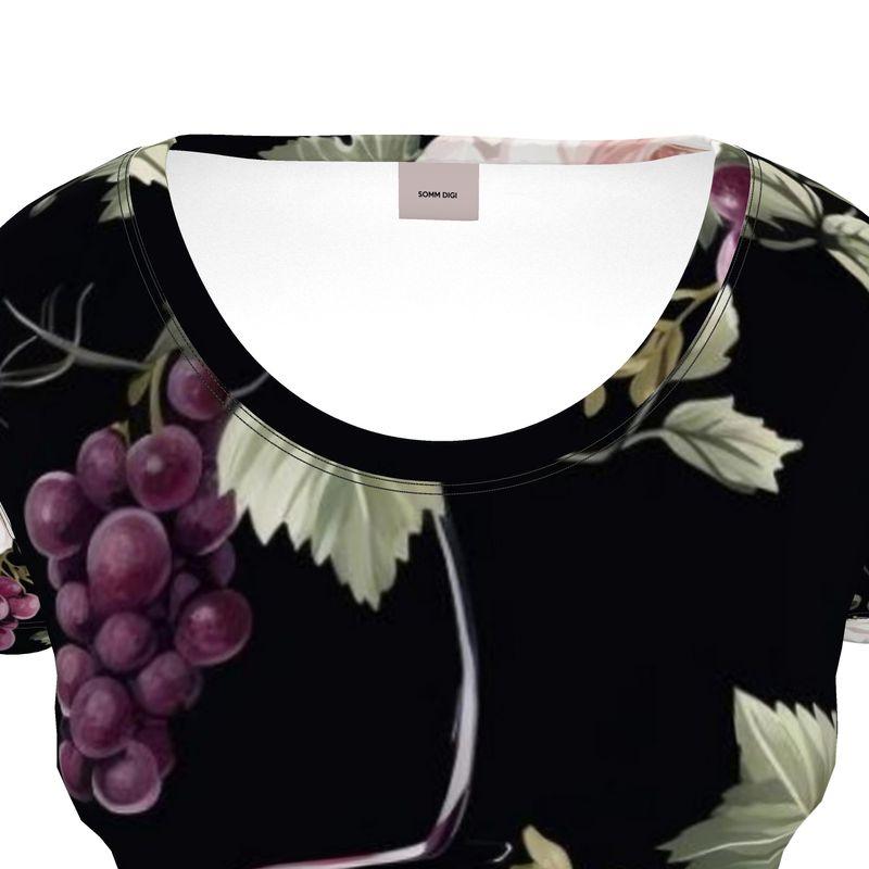 Blossom & Grape Jersey Tee - Ladies Scoop Neck T-Shirt - SOMM DIGI