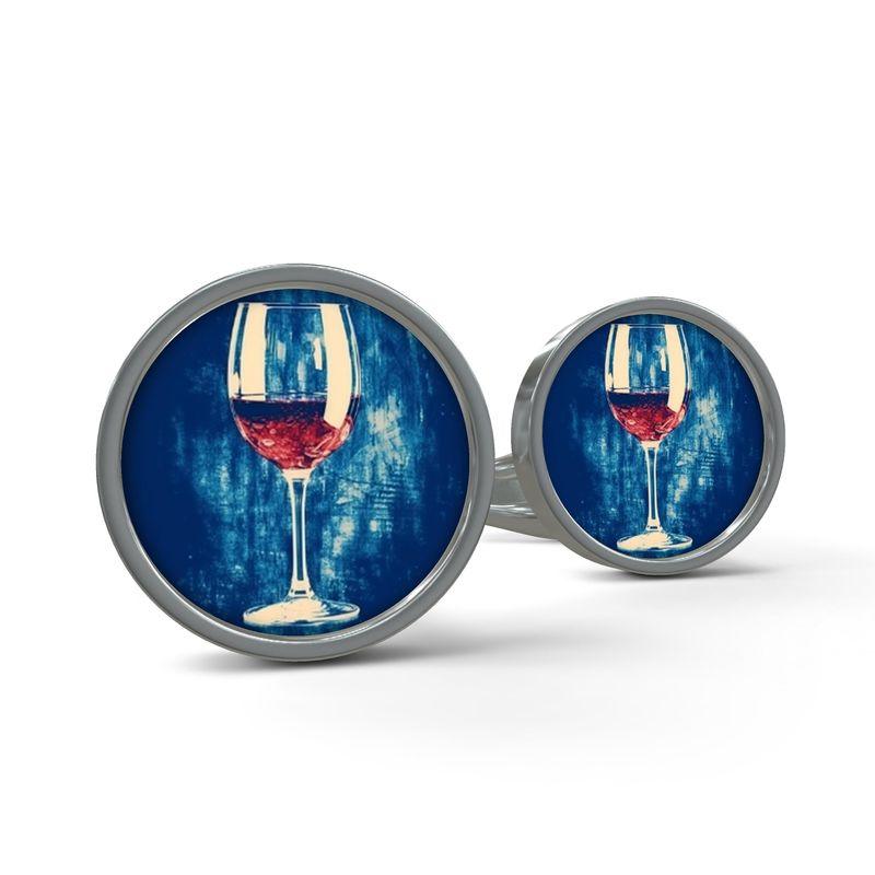Vintage Red Wine Cufflinks - SOMM DIGI