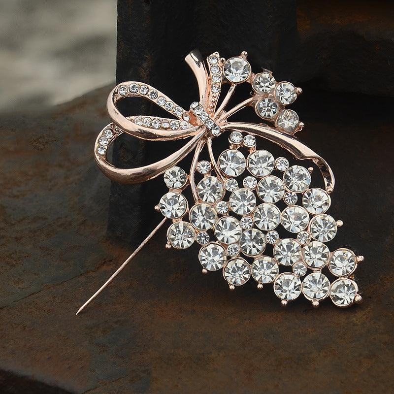 Sparkling Grape Cluster Brooch: A Toast to Style