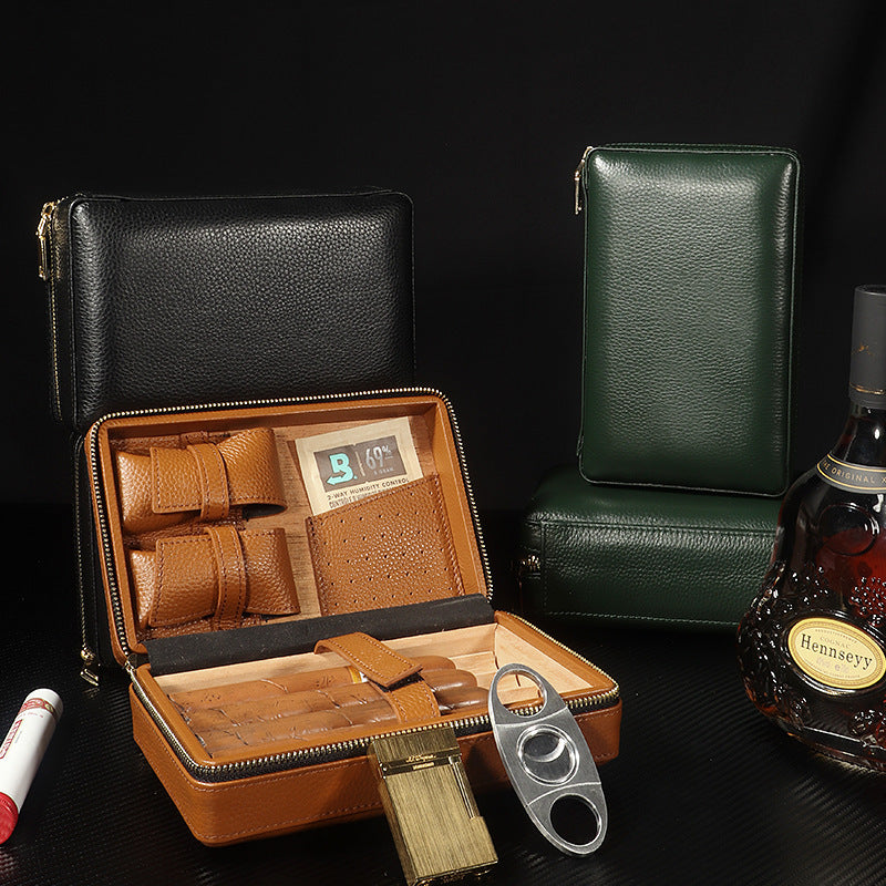 Cigar Humidor Leather Case