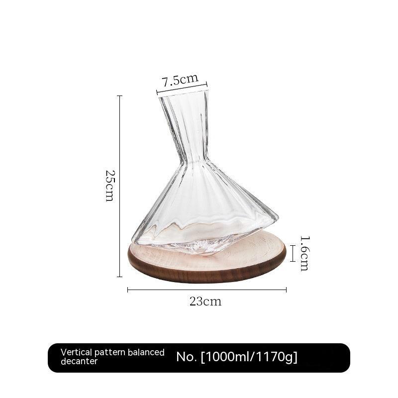 Modern Simplicity Crystal Wine Decanter with Wood Pad – Perfect for Fine Wine - SOMM DIGI