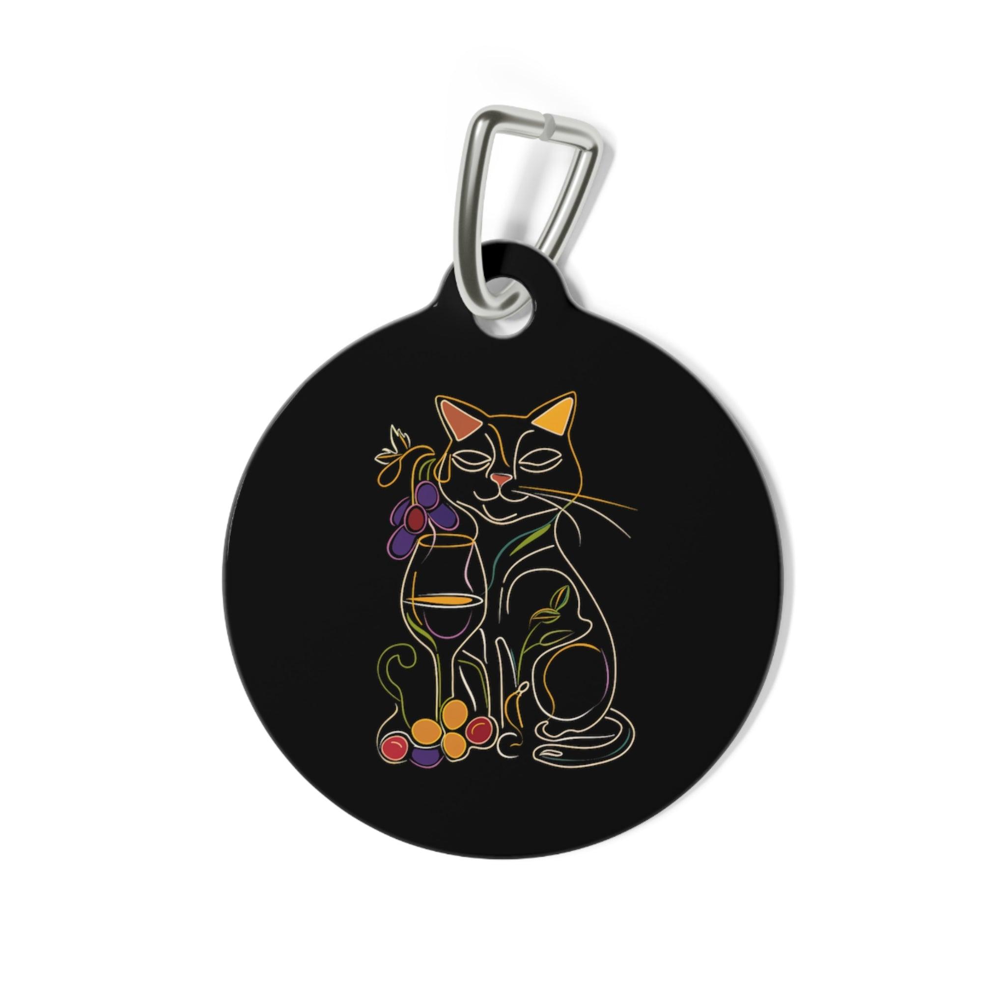 Cabernet Cat: Sip in Style Pet Tag - SOMM DIGI