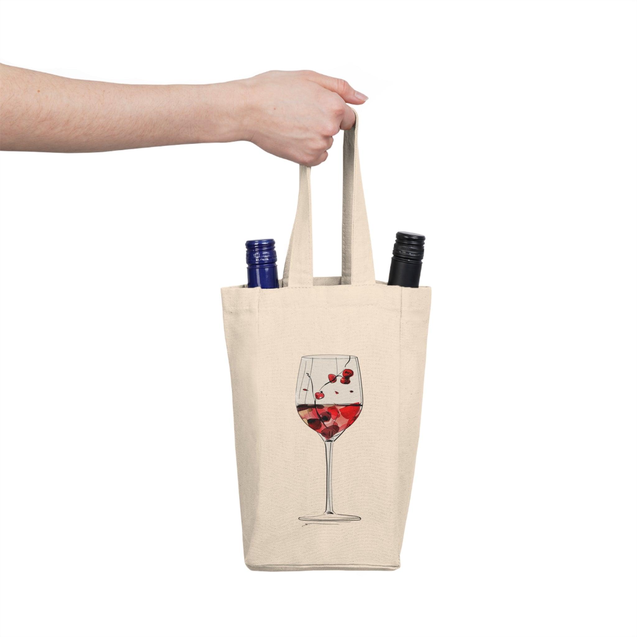 2 bottle wine tote bag