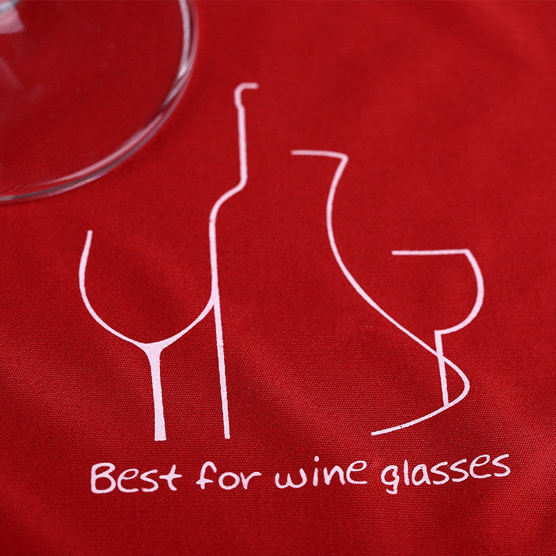 Elegant Wine Glass Caress Cloth