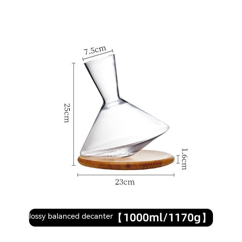 Modern Simplicity Crystal Wine Decanter with Wood Pad – Perfect for Fine Wine - SOMM DIGI