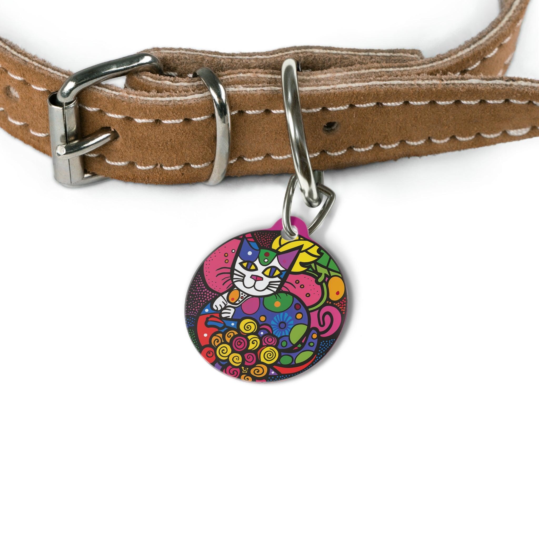 KaleidoCat: A Spectrum of Style Wine Pet Tag - SOMM DIGI