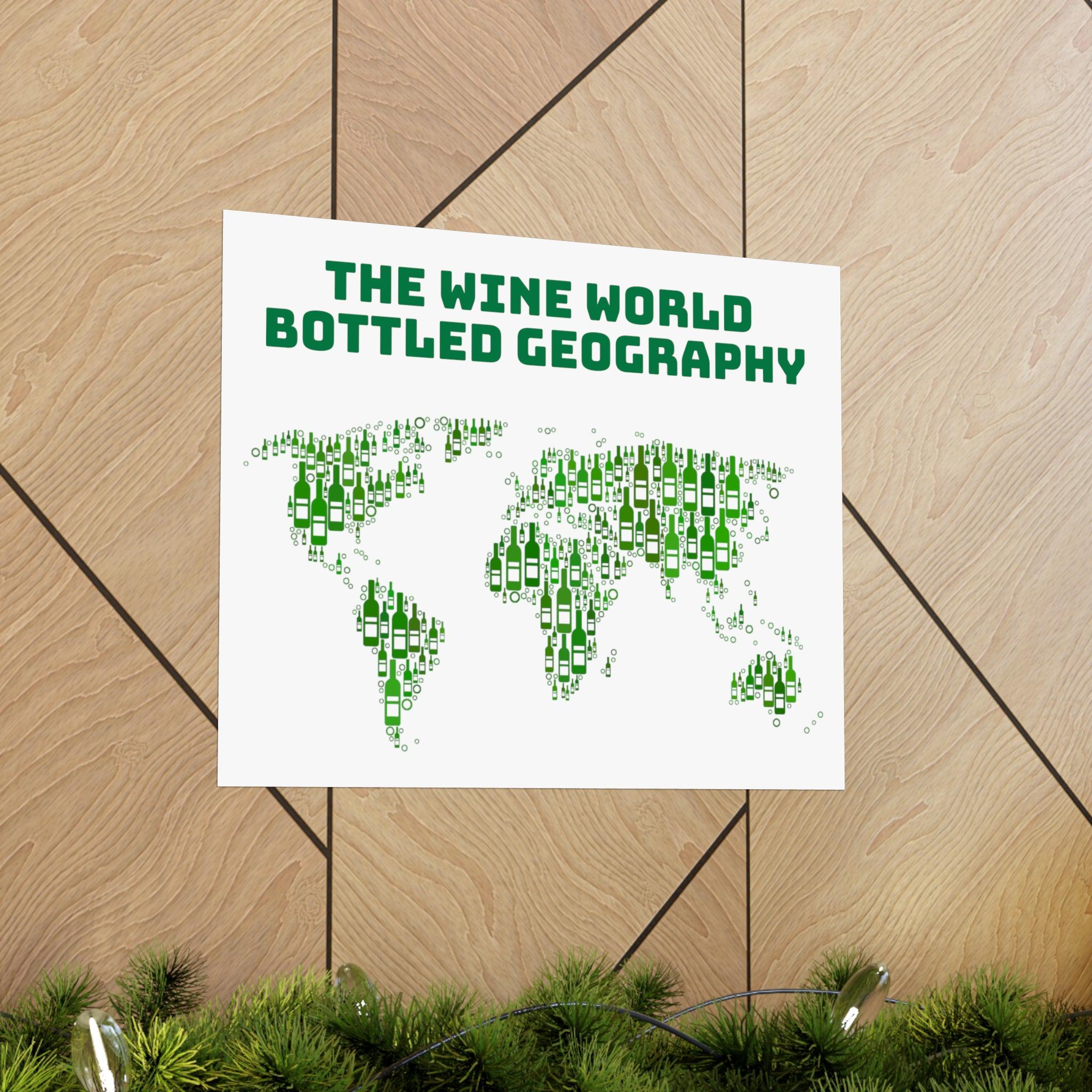 The Wine World: Bottled Geography - Matte Horizontal Posters - SOMM DIGI