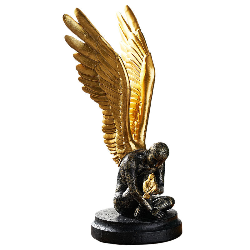 Angelic Reflections" Resin Art Statue
