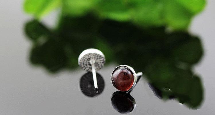 red wine grape earrings 