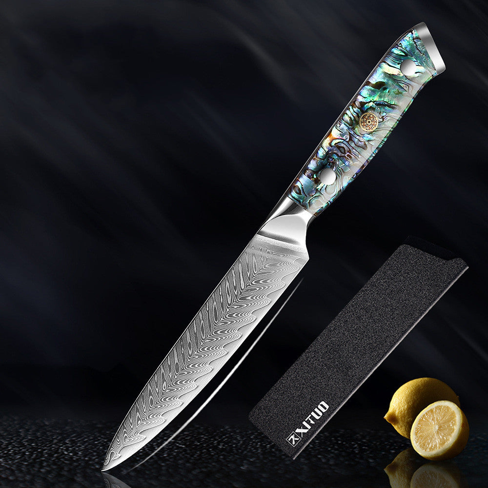 Japanese Style Kitchen Steak Knife Set - Chef & Santoku Knives