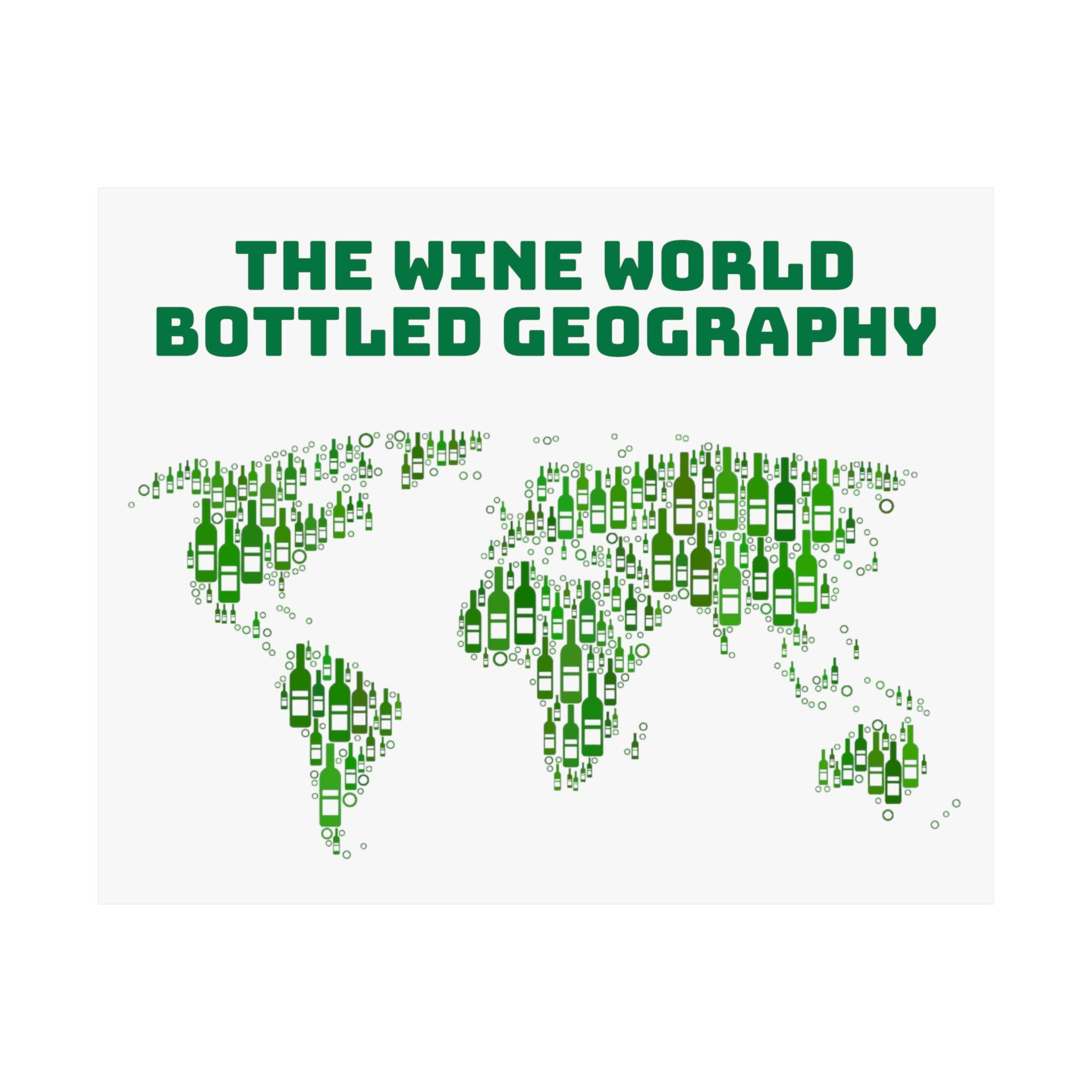 The Wine World: Bottled Geography - Matte Horizontal Posters - SOMM DIGI