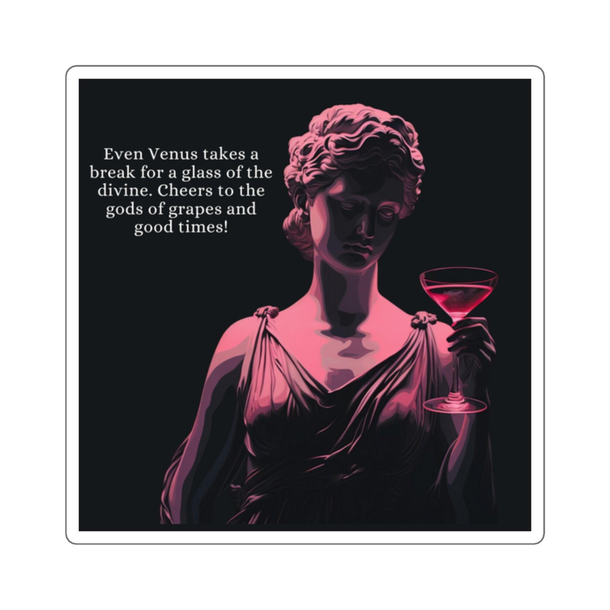 Divine Libation Wine Square Stickers - SOMM DIGI