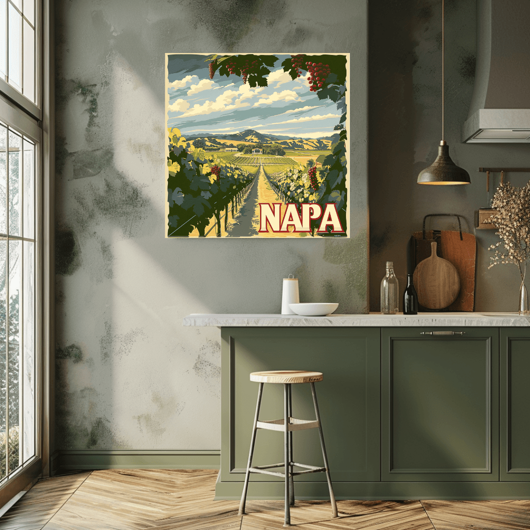 napa canvas wine wall art
