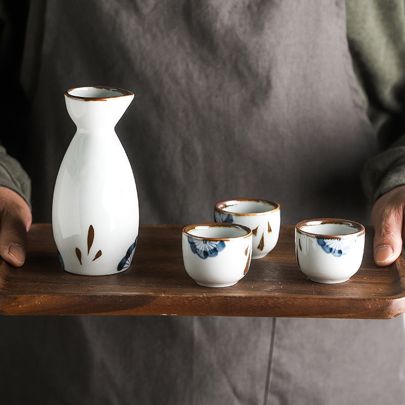 Botanical Sip: Traditional Painted Sake Set