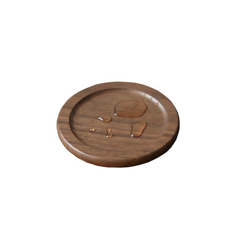 Natural Wood Grain Coffee & Drink Coaster | Beech/Black Walnut