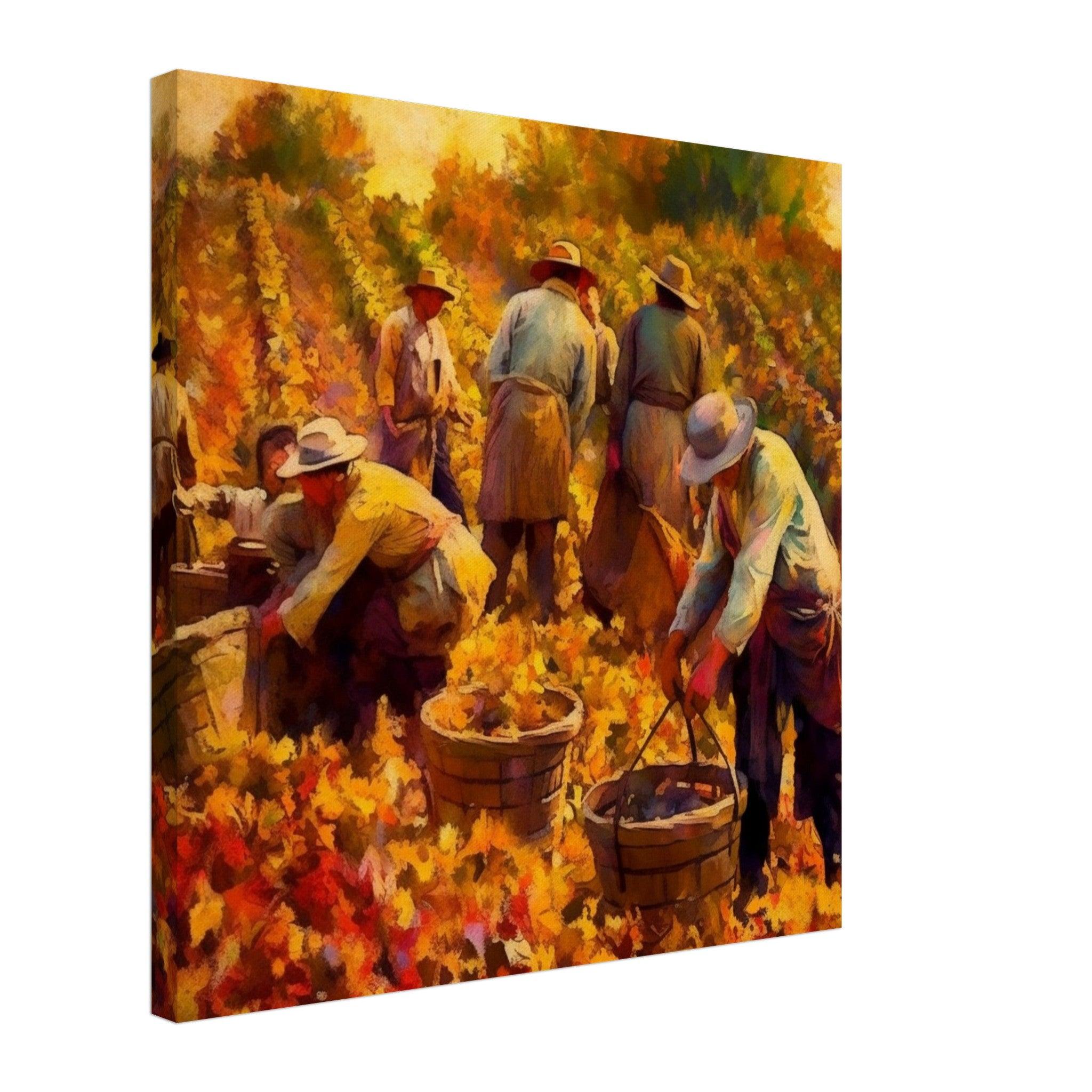 Impressionist Harvest Canvas - A Vineyard's Story in Brushstrokes - SOMM DIGI