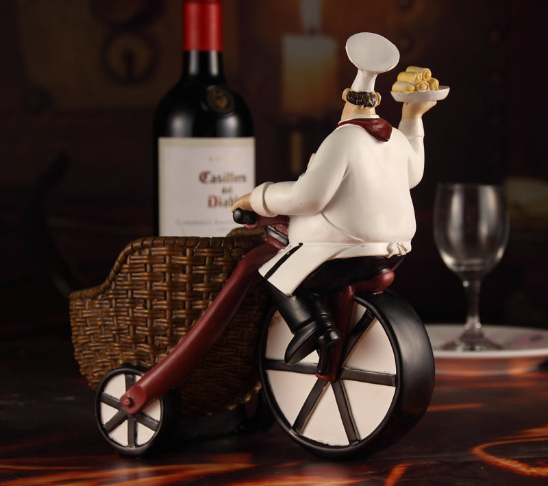 European resin chef wine rack