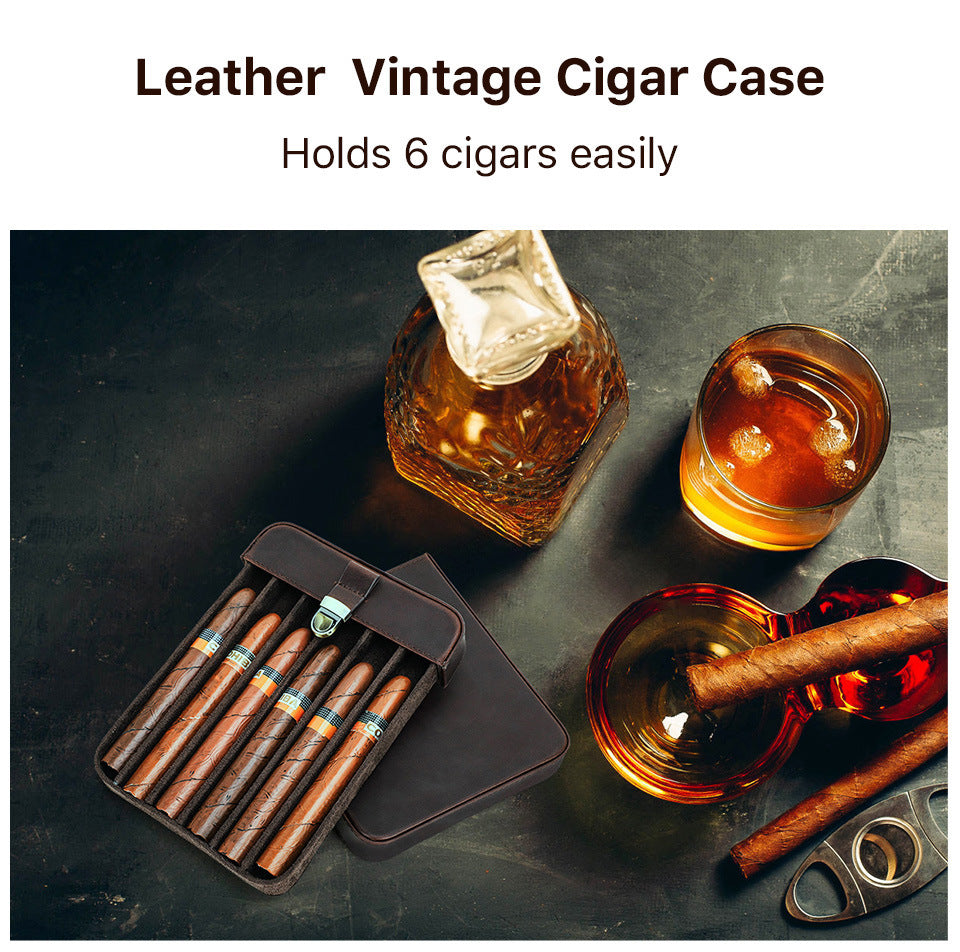 Leather Cigar Box Handmade