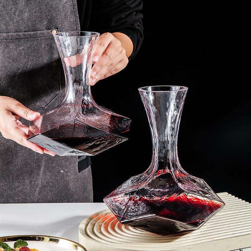 Nordic Cold Pattern Crystal Wine Decanter – Elegant Simplicity for Fine Wine - SOMM DIGI