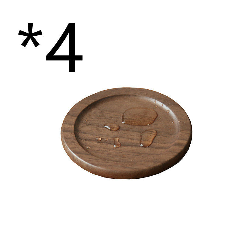 Natural Wood Grain Coffee & Drink Coaster | Beech/Black Walnut